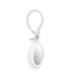 AirTags Case Holder Keychain Ring Loop Anti-scratch Shock Resistant Protective Soft Air Tag Cover - White