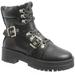 Lug Sole Lace Up Buckles Zippers Combat Boot