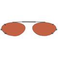Visionaries Polarized Clip on Sunglasses - Almond - Gun Frame - 47 x 34 Eye