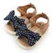 BIG SAVE! Baby Girls Sandals Fashion Girls Canvas Bow-knot Sandals Kids Beach Shoes Outdoor Baby Walking Shoes First Walkers,Soft breathable Comfortable,Anti-slip Design