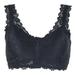 Fashion Women Bra Front Closure Solid Sexy Comfort Gather Cute Lace Update Plus Size Tank Bra Ladies Soft Breathable Zip Bra