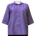 A Personal Touch Women's Plus Size 3/4 Sleeve Button-Up Blouse - Purple Cora - 7X