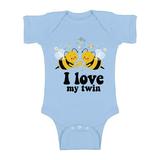 Awkward Styles Twin Bodysuit Short Sleeve for Newborn Baby Cute Twins Gifts for 1 Year Old I Love My Twin One Piece Top for Baby Boy I Love My Twin One Piece Top for Baby Girl Birthday Party Outfit