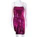 Derek Lam 10 Crosby Womens Lani Reversible Sequin Dress Fuchsia/Silver Size 2