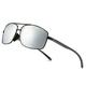 SUNGAIT Ultra Lightweight Rectangular Polarized Sunglasses UV400 Protection (Gunmetal Frame Silver Mirror Lens, 62) Metal Frame 2458QKSY