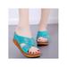 Snug Ladies Womens Low wedge Heel Sandals Shoes Comfy Open Toe Casual Shoes