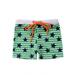 Baby Toddler Boys Printed Swim Shorts Bathing Suit Beach Pool Boy Swim Trunks (Green Stripes Star, 18-24 Months)