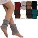 SPRING PARK Winter Women Solid Color Casual Cuffed Crochet Boot Cuffs Socks Knit Toppers Elastic Leg Warmers