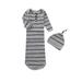 Dewadbow Newborn Baby Infant Swaddle Wrap Blanket Gown Sleeping Bag Headband 2PCS Set