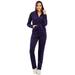 Women Tracksuit Hoodies Sweatshirt + Pant Velour Tracksuit Casual Sport Wear Suit Zip Up Velour Coat Lady Sweat Suit Yoga Jogger Pant Velour Coat Tops Activewear Tracksuit Set