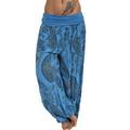 Avamo Women Casual Pants Boho Floral Print Palazzo Pants Summer Comfy Wide Leg Lounge Pants