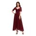 Ever-Pretty Women's Chiffon High Low Floor-Length Special Occasion Dresses 00464 Burgundy US14