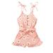 Yejaeka SDD Toddler Girl Daisy Flower Romper Spaghetti Straps Sleeveless Button Playsuit