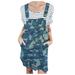 Mnycxen Women Summer Camouflage Print With Pocket Loose Dress Casual Strap Dress