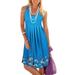 MERSARIPHY Women Floral Printed Crew Neck Midi Length A-Line Tank Dress