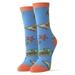 Oooh Yeah Men's Novelty Crew Socks, Funny Socks, Crazy Silly Socks, Cool Fashion Socks (Sunset)