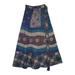 Long Cotton Indian Wrap Skirt in Boho Tribal Inspired Print