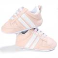 Lizxun Newborn Baby Sneakers Fashion Stripe Print Non-Slip Soft Sole Crib Shoes