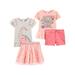 Child of Mine by Carter's Baby Girls & Toddler Girls (12M-5T) Short Sleeve Tops, Skirt, & Shorts, 4 pc Outfit Set