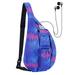 HAWEE Sling Bag Waterproof Backpack or Crossbody Daypack Hiking Backpack Chest Sports Travel Bags for Women, Blue Water Ripple