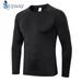 CUTELOVE Quick-drying Fitness Long Sleeve Men's Tshirt Stretch Tight Sports Running Training Suit Breathable Sweat-wicking T-shirt Top