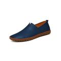 Daeful Men's Genuine Leather Loafers Driving Moccasins Slip On Casual Shoes Round Toe