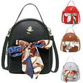 Women Girls School Bag PU Leather Backpack Mini Rucksack Purse Travel Handbag