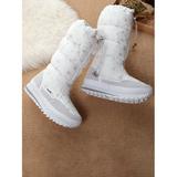 LUXUR Womens Snow Boots Warm Fur Lined Mid Calf Tall Booties Waterproof Zip Up Winter Shoes