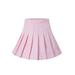 Female Skirt, Solid Color High Waist Pleated Skirt Mini Dress Leisure Wear for Women