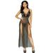 Lacy Line Sexy Sexy Shimmer Long Lingerie Gown 2 PC Set