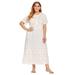 Women Floral Short Sleeve Summer Pocket Midi Maxi Nightie Sleepwear Pyjama Dress Multi-color XL