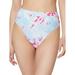 JS Jessica Simpson Women's Ocean Tie Dye High Waisted Swimsuit Bottom