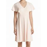 Calvin Klein NEW Pink Womens Size 6 V-Neck Flutter-Sleeve A-Line Dress