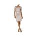 Connected Apparel Womens Lace Metallic Semi-Formal Dress