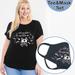 2Pcs Set Plus Size Women GRAPHIC TEE & PRINT RHINESTONE COTTON FACE MASK SET Made in USA 1XL