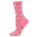 MeMoi Dogs Cashmere Blend Crew Socks One Size / Confetti Pink Heather