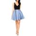 BETSY & ADAM Womens Light Blue Sleeveless V Neck Mini Fit + Flare Formal Dress Size 4