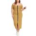 Planet Gold Women's Plus Size Trendy Off-The-Shoulder Dress Yellow Size 3X