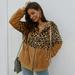 Suzicca Women Warm Fleeces Hooded Coat Jacket Leopard Zipper Front Pockets Winter Furry Hoodies Casual Overcoat Outwear