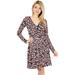 Long and Short Sleeve Wrap Dresses for women Reg and Plus Size Skater Swing Dress - Made in USA