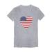 Tstars Girls 4th of July Shirts for Girl Kids Love USA Patriotic 4th of July Gift American Heart Flag Independence Day Graphic Tee Gifts for Fourth of July Toddler Kids Girls Fitted T Shirt