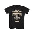 Bad Company English Hard Rock Band 1976 Seattle Concert Poster Adult Short Sleeve T-Shirt Graphic Tee