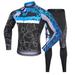 Men Winter Thermal Fleece Cycling Clothing Set Long Sleeve Windproof Cycling Jersey Coat Jacket Gel Padded Pants Trousers