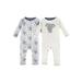 Touched by Nature Baby Boy One-Piece Rompers, 2-pack