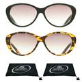 proSPORT Reading Sunglass Reader Cat Eye Black & Tortoise Women NOT BIFOCAL