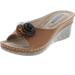 Gc Shoes Women's Sydney Rosette Slide Wedge Sandals