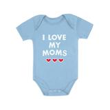 Tstars Boys Unisex Best Gift for Mother's Day Shirts I Love my Moms Gay Pride Baby Toddler Cool Cute Gift for Mom Shirts for Baby Boy Mothers Day Gift Infant Valentine's Baby Bodysuit