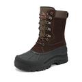 Nortiv 8 Mens Winter Warm Outdoor Hiking Boots Snow Boots Insulated Waterproof Work Boots Shoes Terrex-2M Brown Size 11