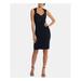 BETSY & ADAM Womens Navy Sleeveless Sweetheart Neckline Above The Knee Body Con Cocktail Dress Size 8P