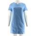 C Wonder Split Neck Short Slv Colored Denim Dress Women's A287624